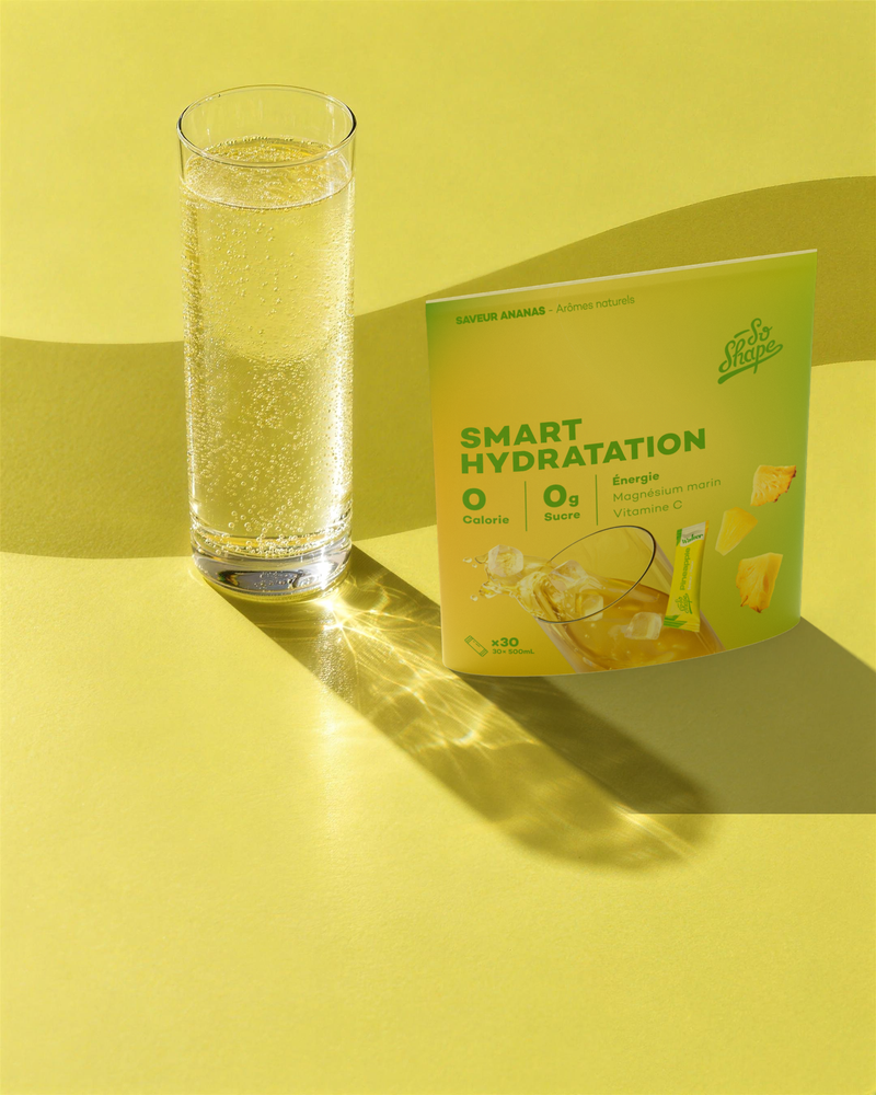 Un verre d’eau aromatisée et un stick Walter