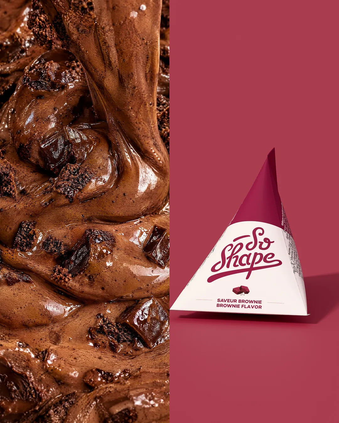 La texture du shake Brownie et son berlingot