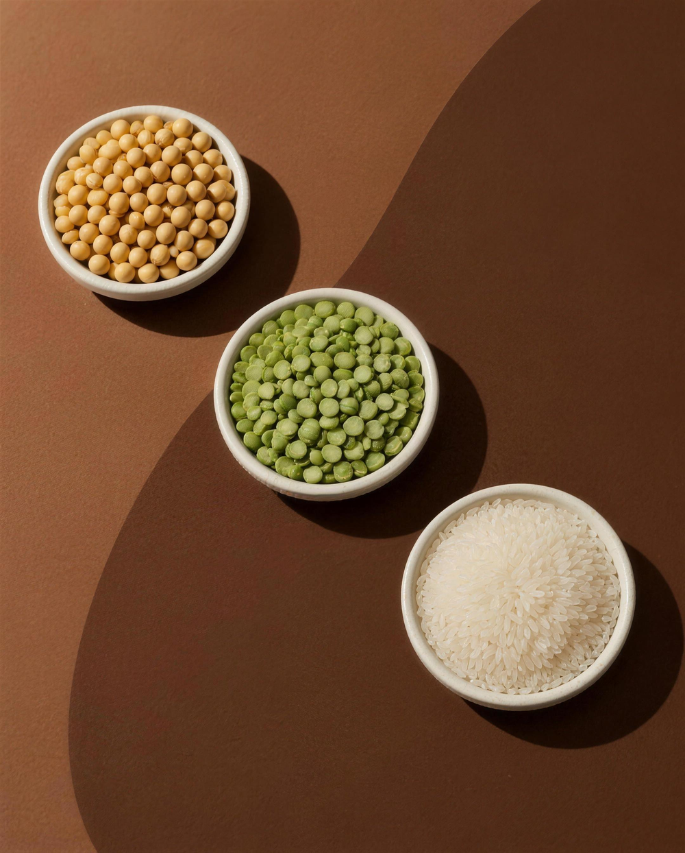 Du soja, des pois et du riz